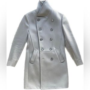 Zara Man // Light Gray Wool Double Breasted Coat Limited
Edition
